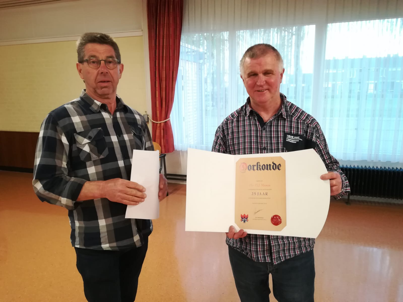 en ook Pierre 25 jaar in trouwe dienst